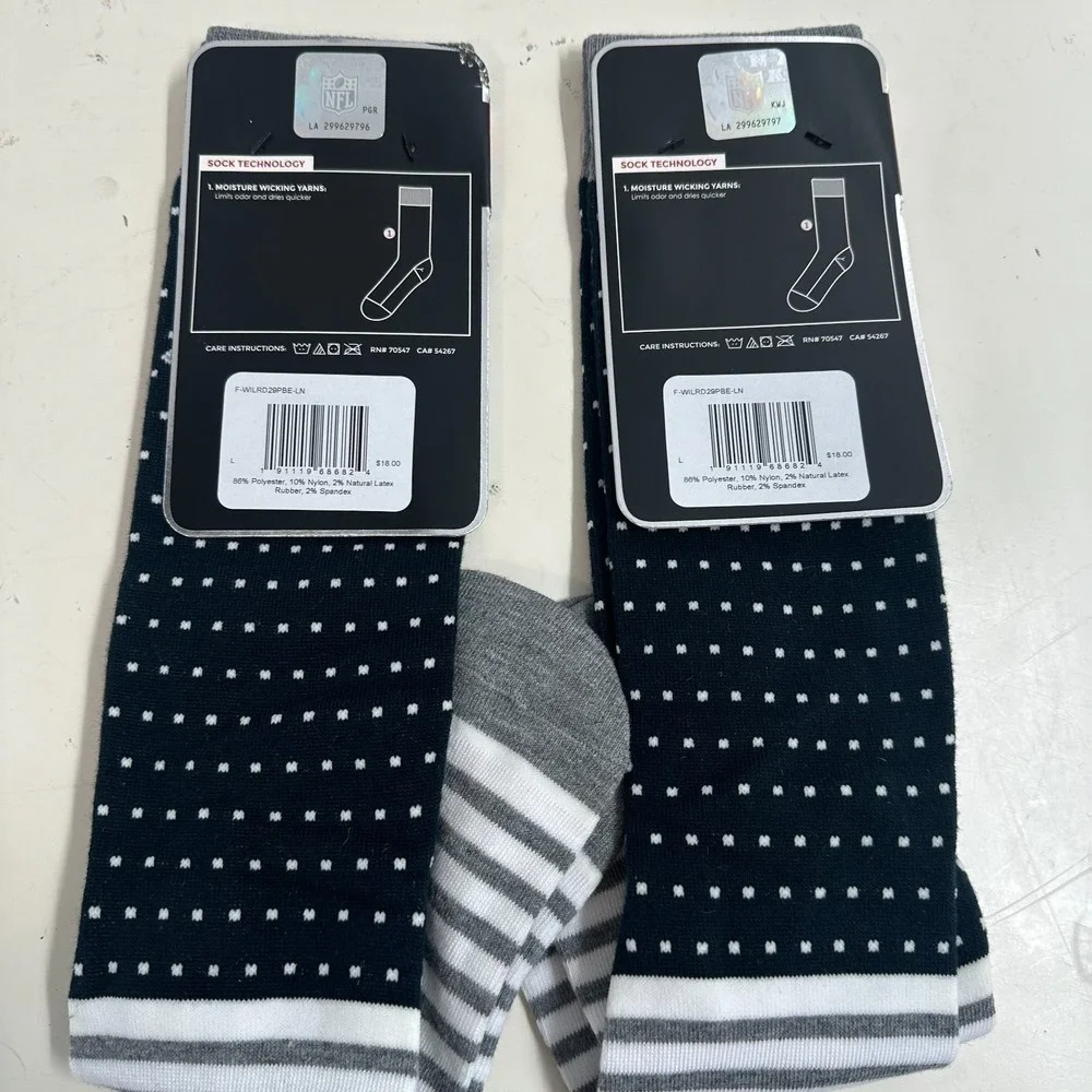 Lot Of 2 47 Brand NFL Los Angeles Rams Crew Socks Multicolor Size Large‎ NWT